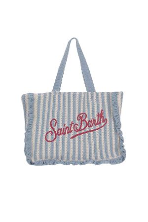 Crochet Ruffle Shoulder Bag In Stripes MC2 SAINT BARTH | Crossbody Bags | CRV000100571L